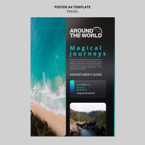 未来主义旅行广告海报